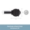 Kenney Mfg Kenney Beckett 5/8" Standard Decorative Window Curtain Rod, 48-86", Black KN71709V1 - alternate 2